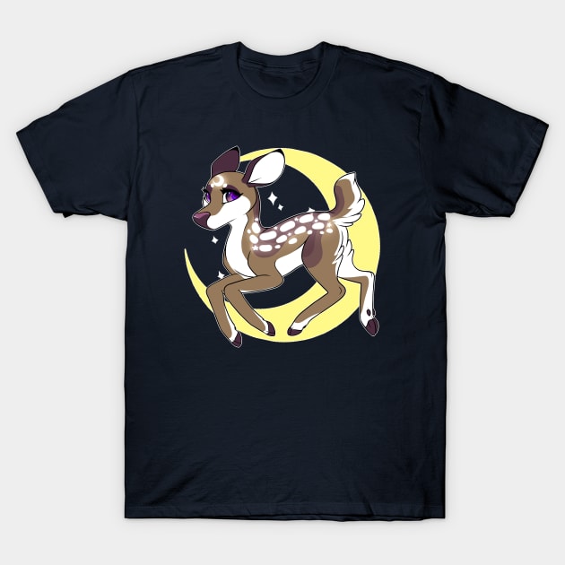 Galaxy Fawn - Yellow T-Shirt by leashonlife